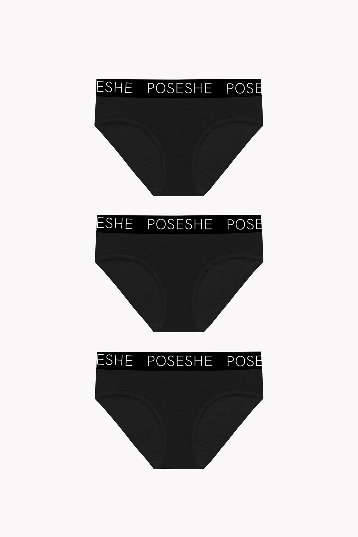 POSESHE Body Liberator Women’s Bikini Underwear, 3-Pack product image