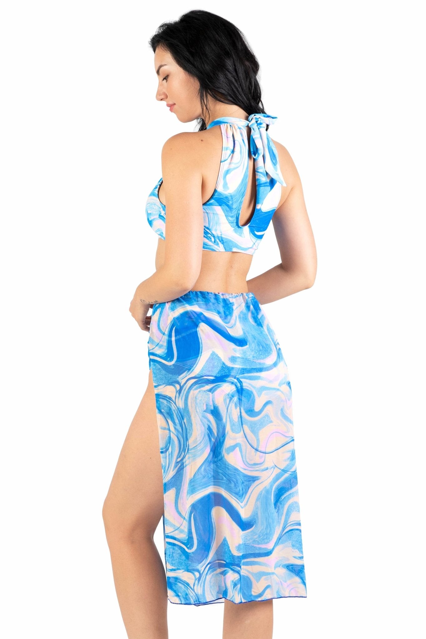 Blue Texture Bikini - POSESHE