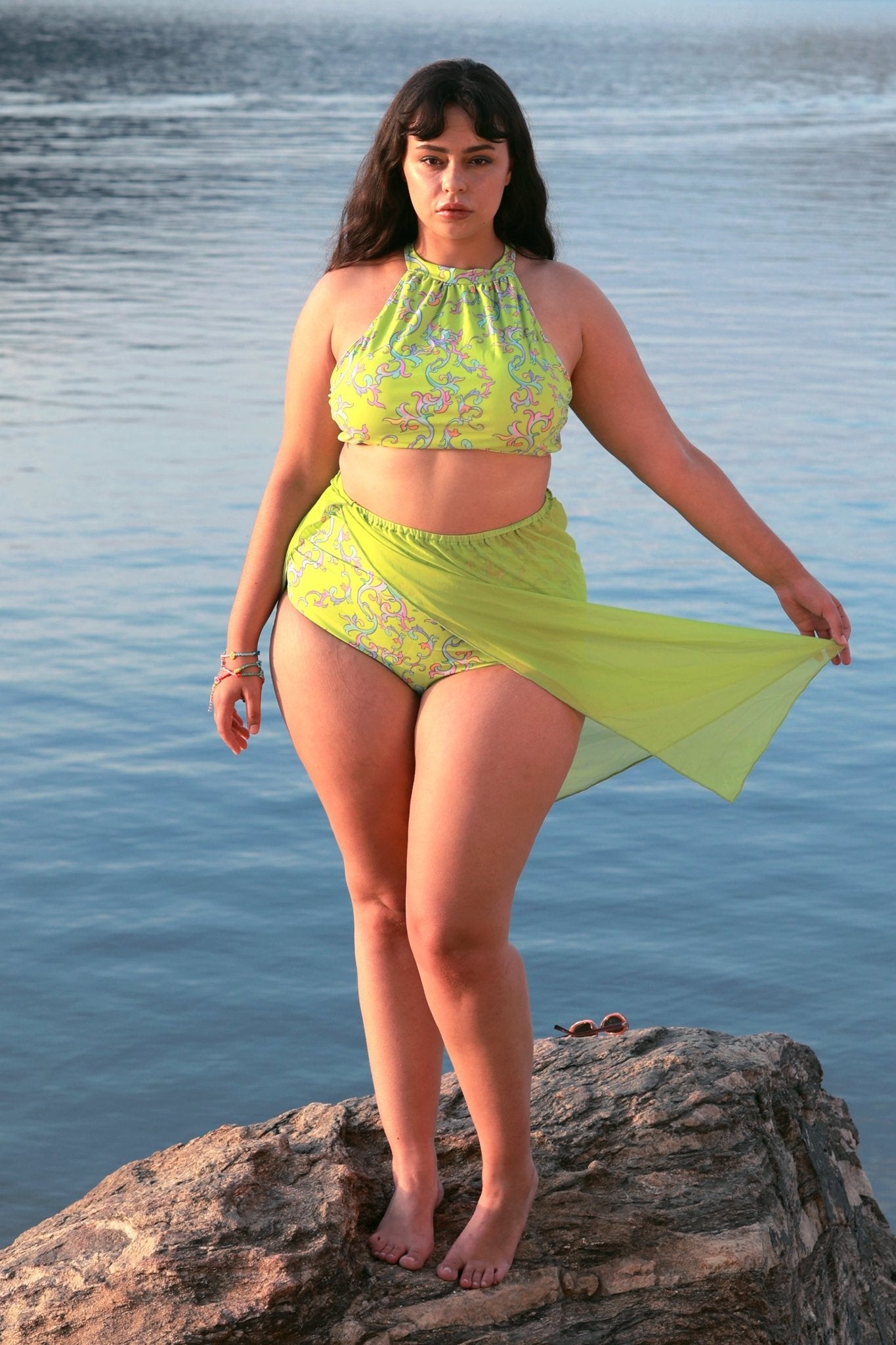 Blue Texture Bikini Bottom - POSESHE