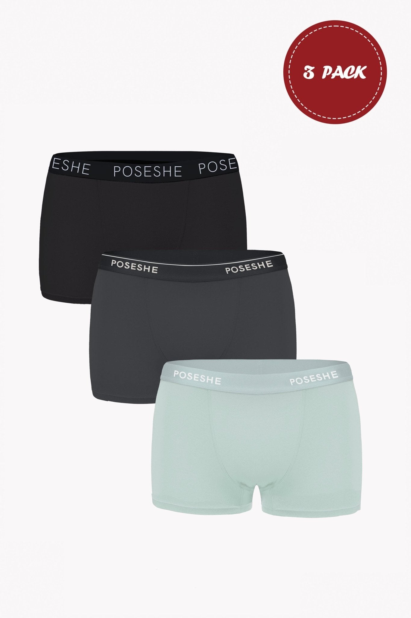 Body Liberator Boxer Brief, 3" Inseam, 3-Pack - POSESHE