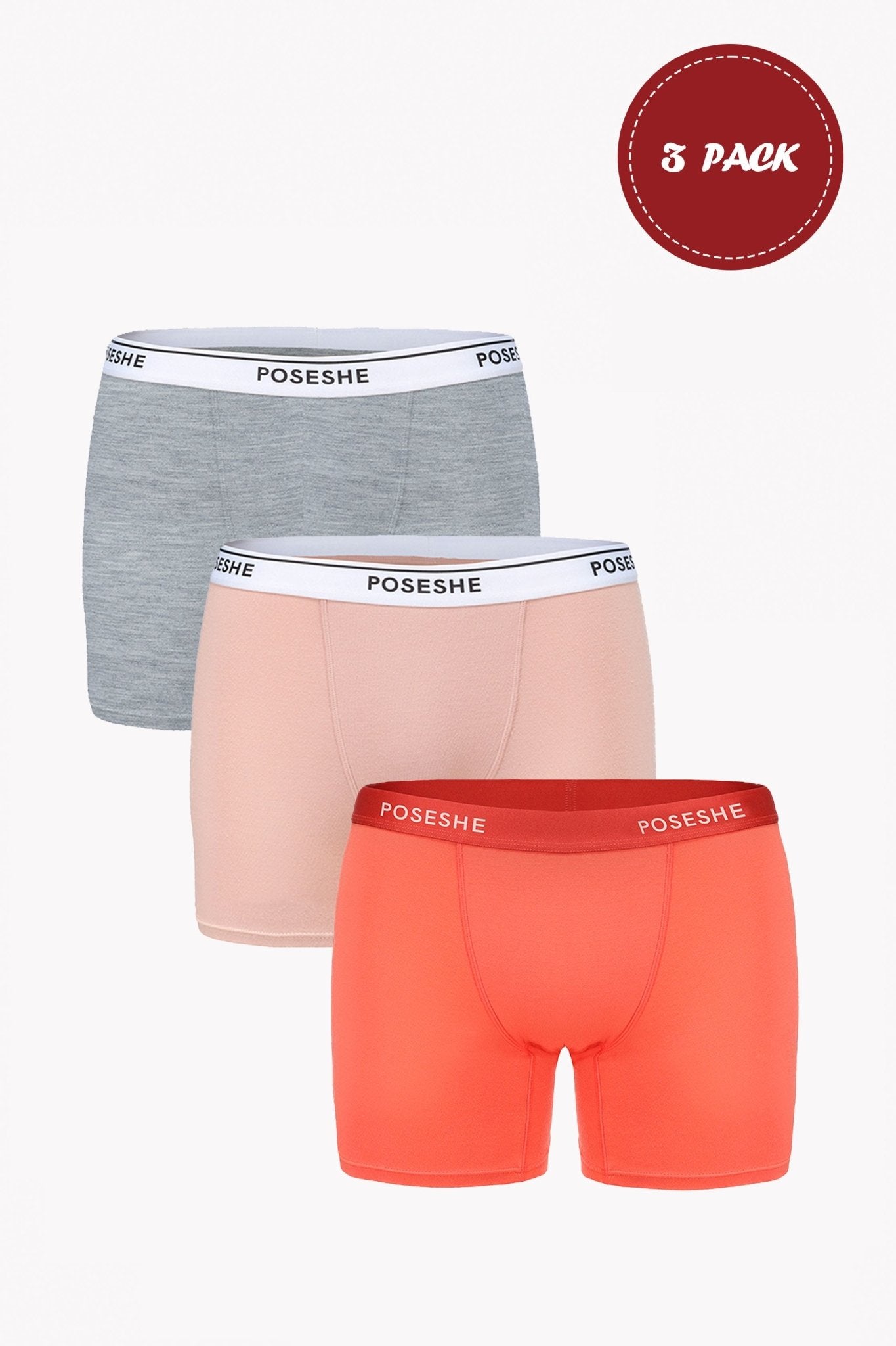 Body Liberator Boxer Brief, 6" Inseam, 3-Pack - POSESHE