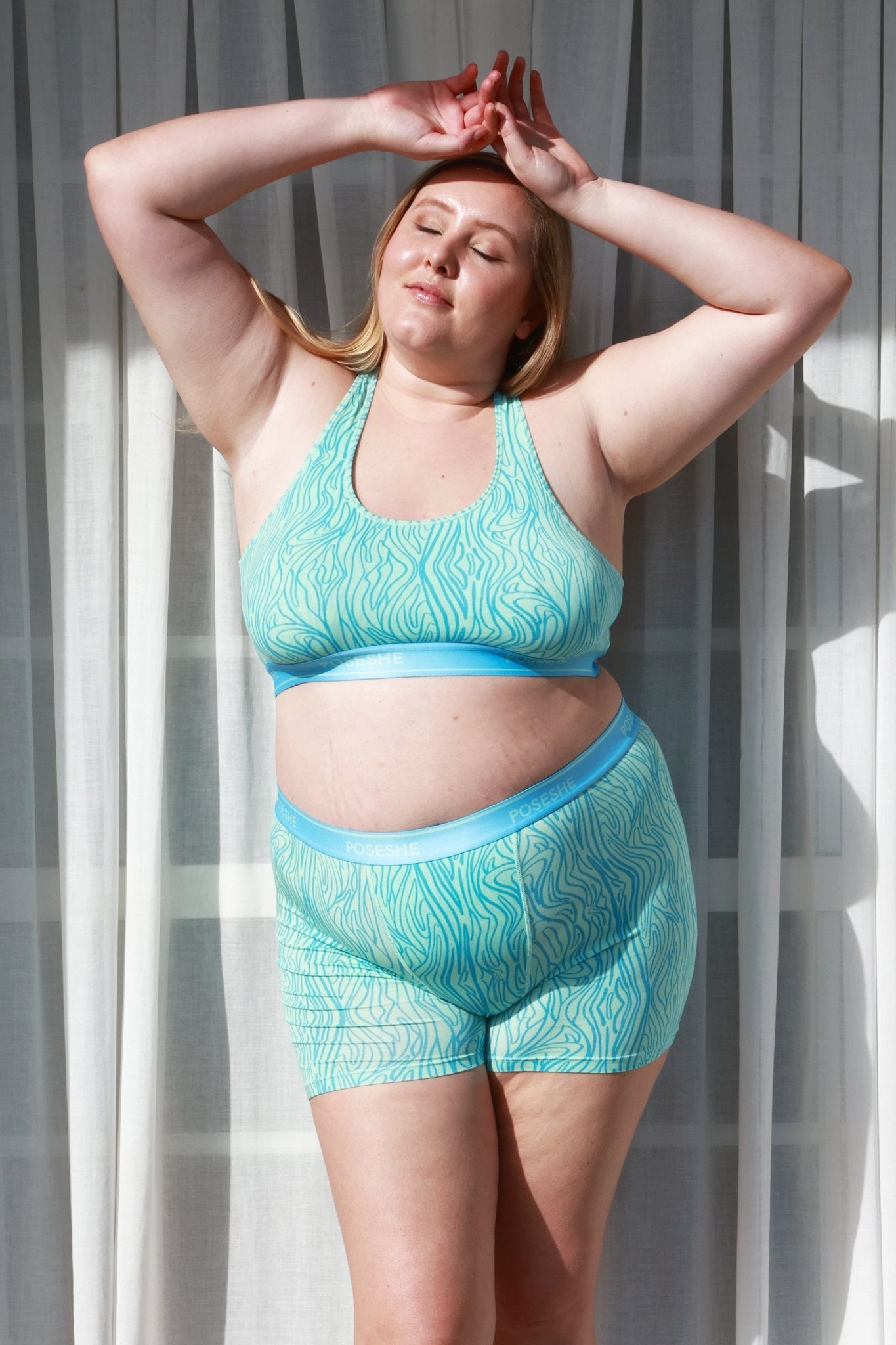 POSESHE Women's Plus Size Bikini Set Two-piece Swimsuit, S-5XL