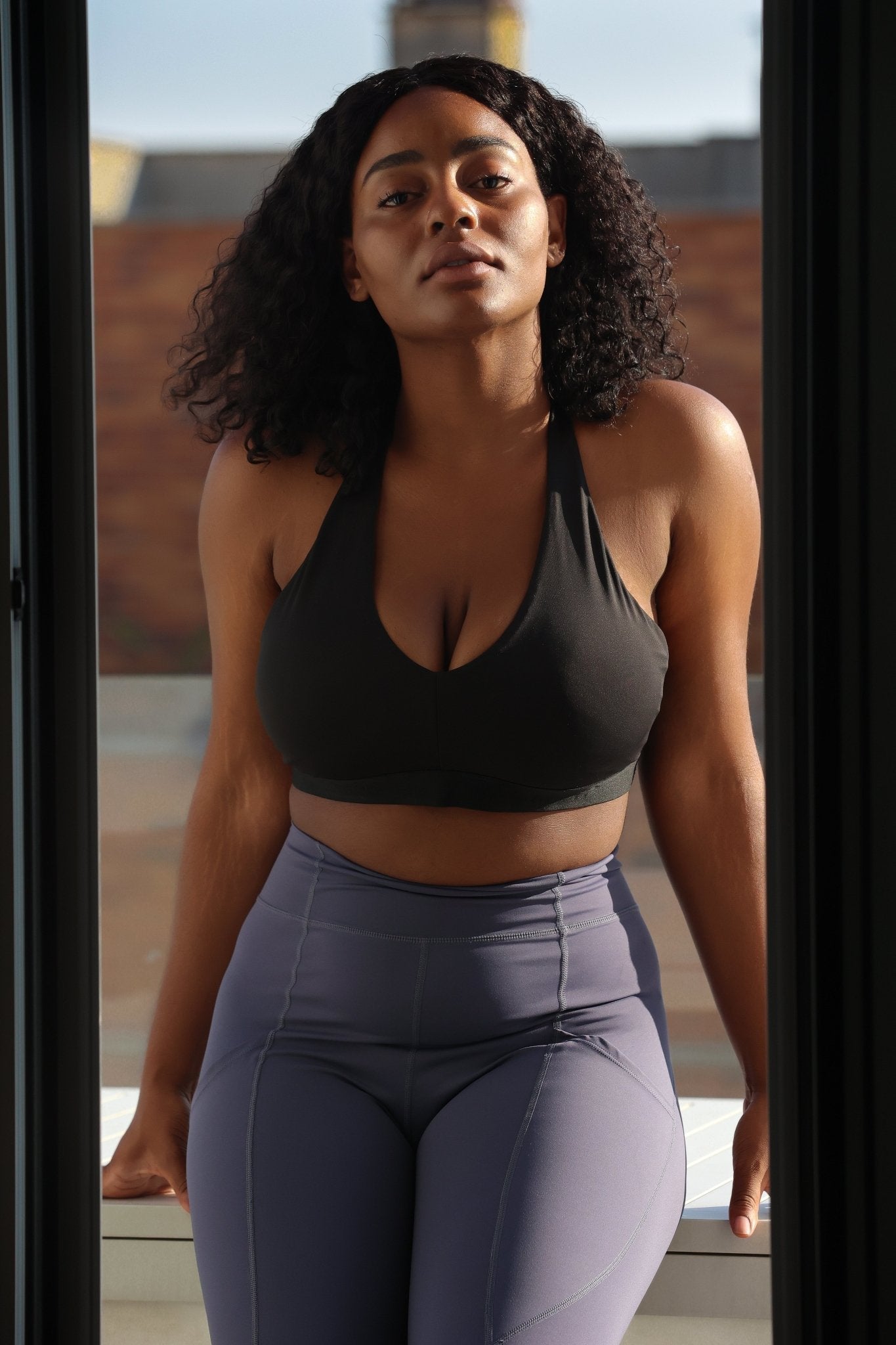 Cream White X-Back Support Sports Bra - POSESHE