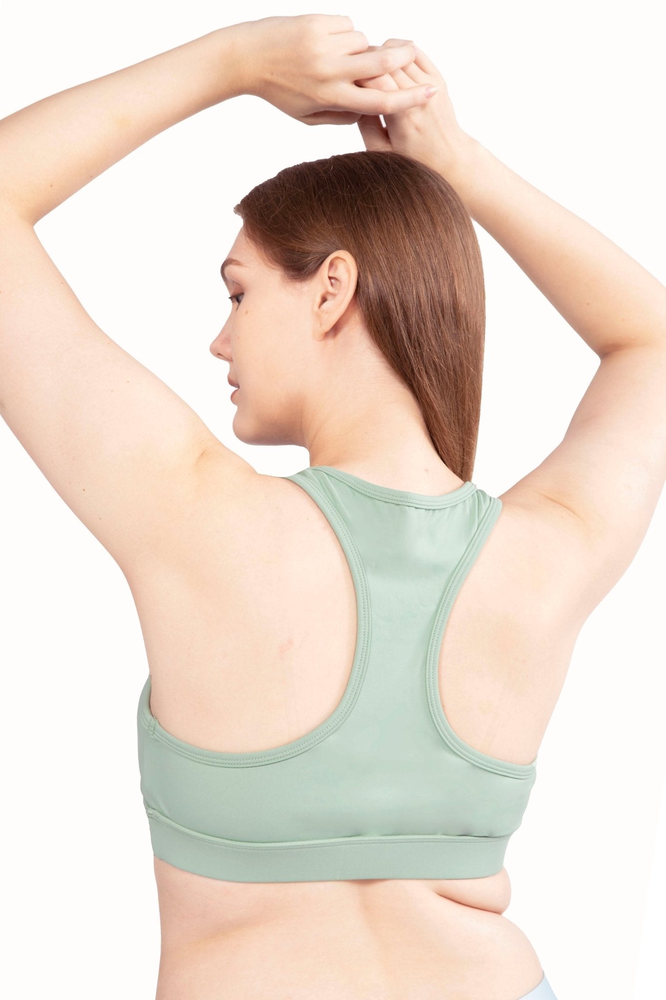 Delight Sports Bra, Printed Light Green - POSESHE