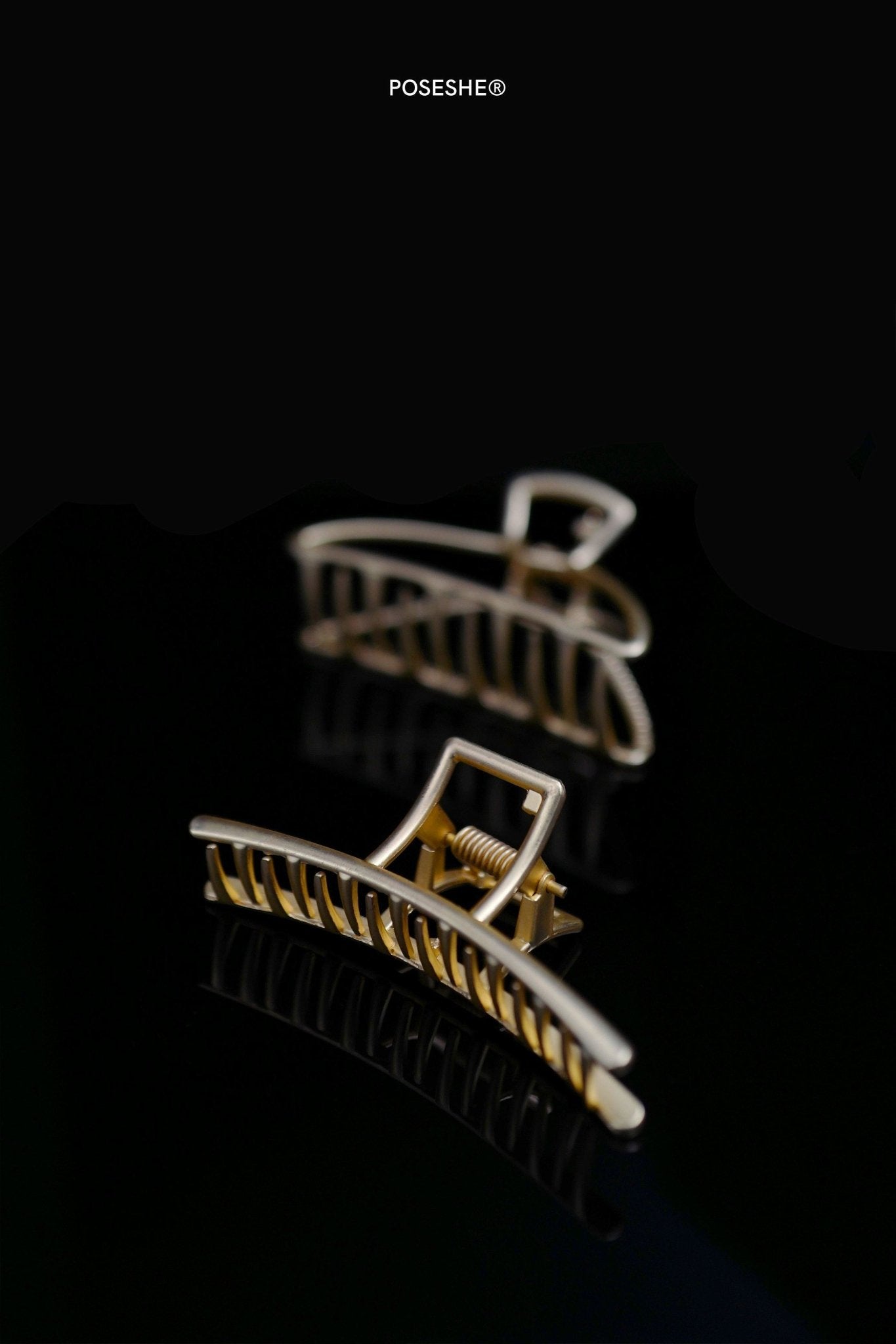 Golden Hair Claw Clip - POSESHE