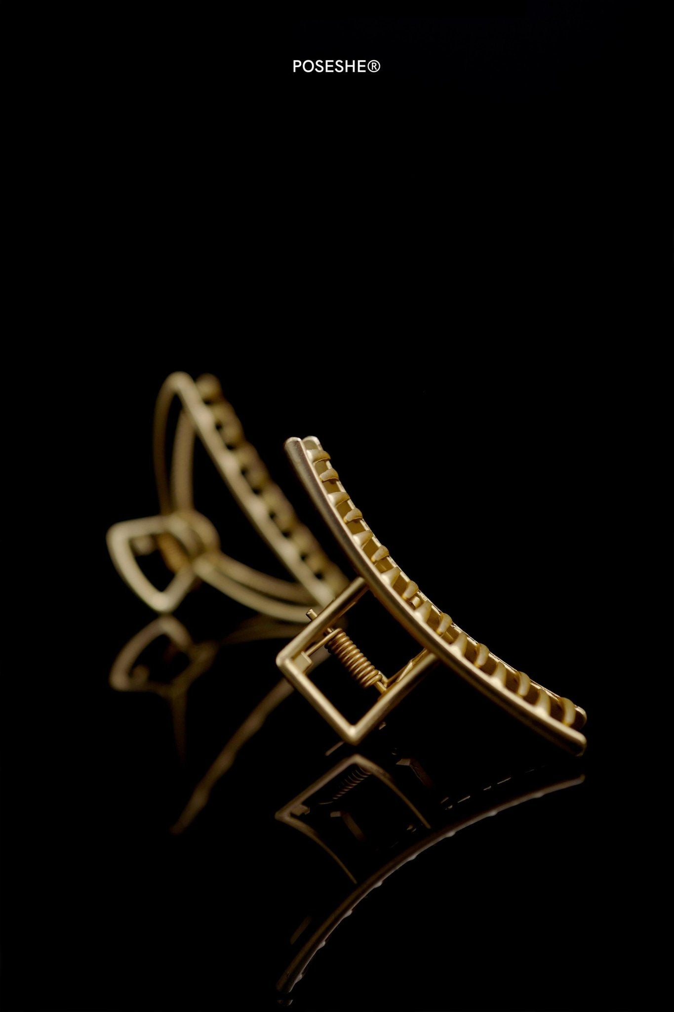 Golden Hair Claw Clip - POSESHE