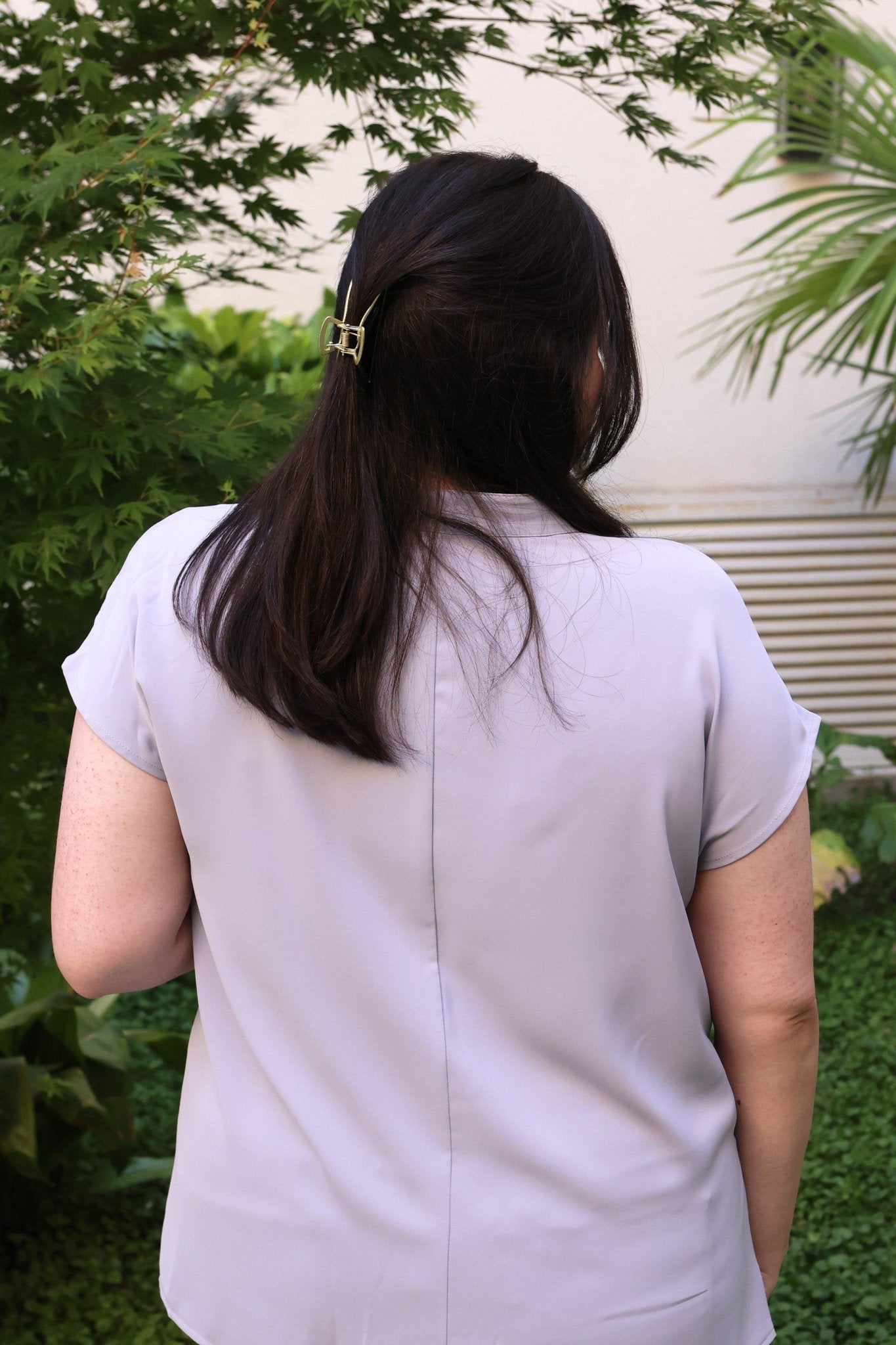 Golden Hair Claw Clip, Semi Circle - POSESHE