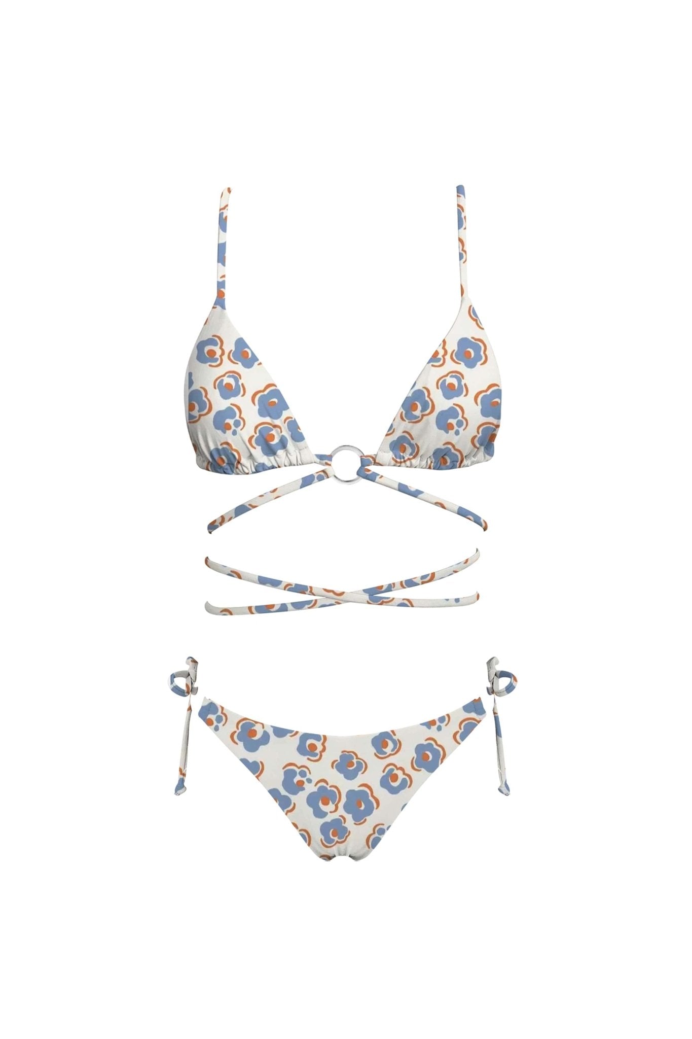 Hickory Brown Tri Bra With Wrap Around Strap Bottom - POSESHE