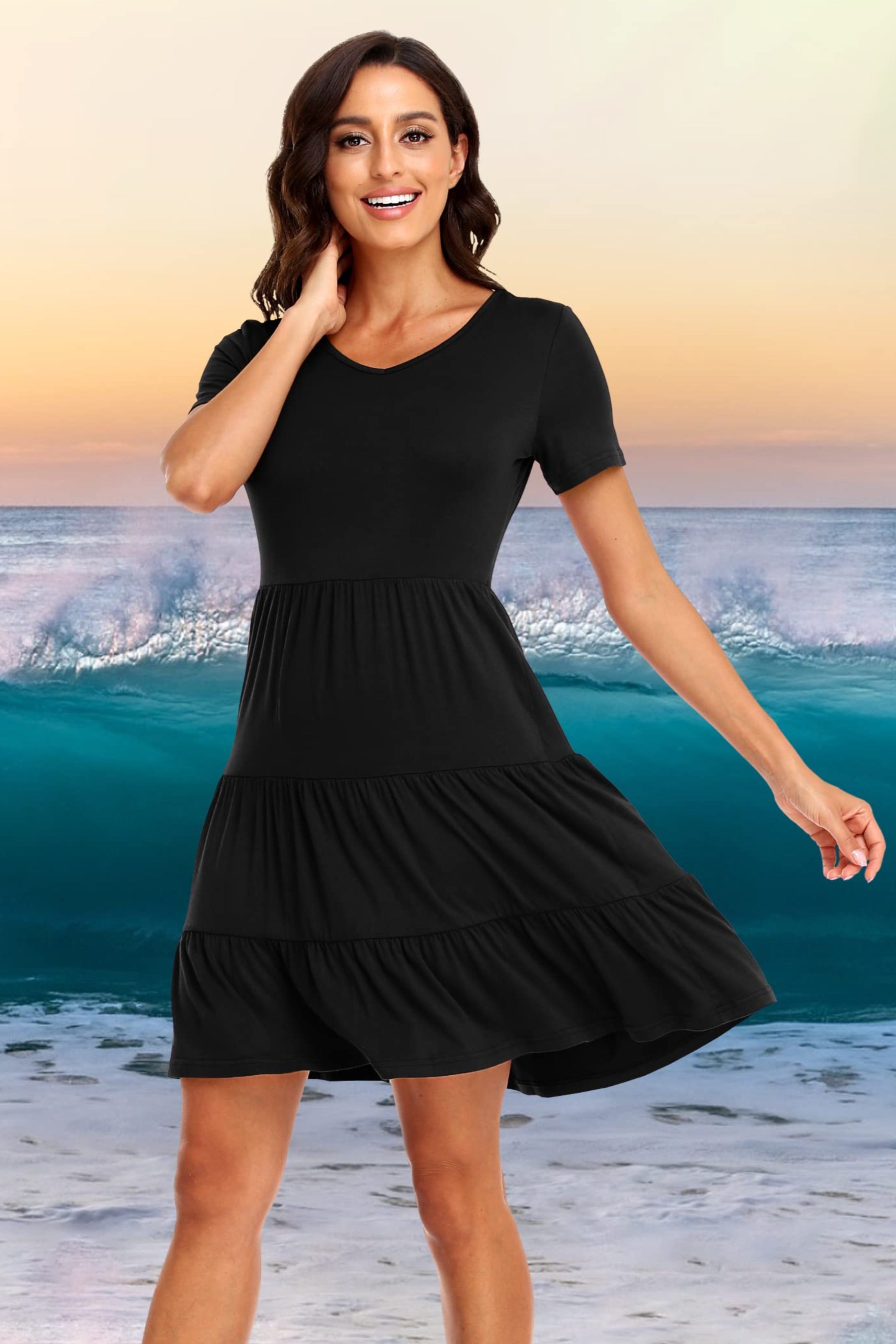 Cute Casual Tiered Dress