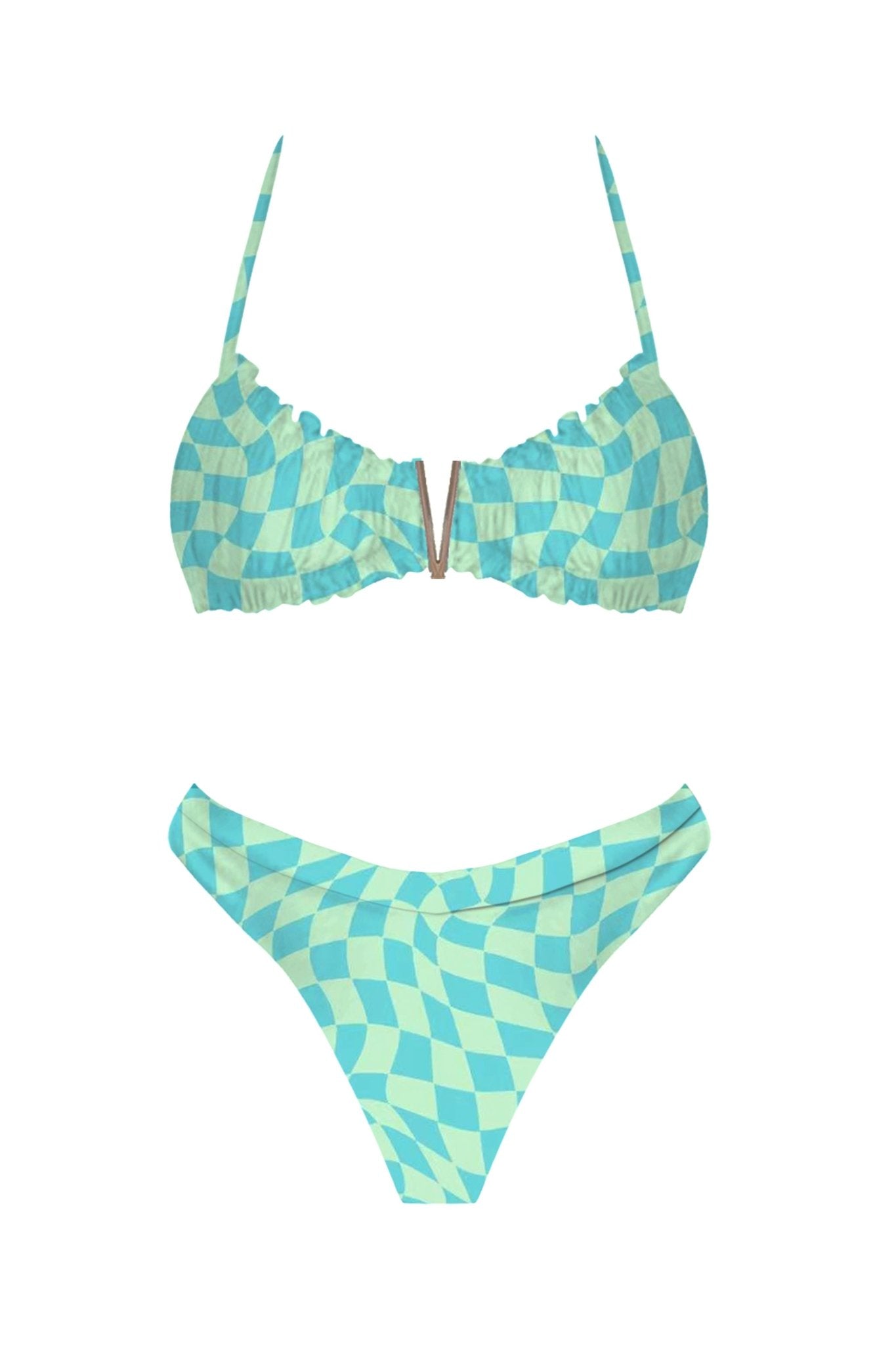 Jet Black Halter Bikini Bottom - POSESHE