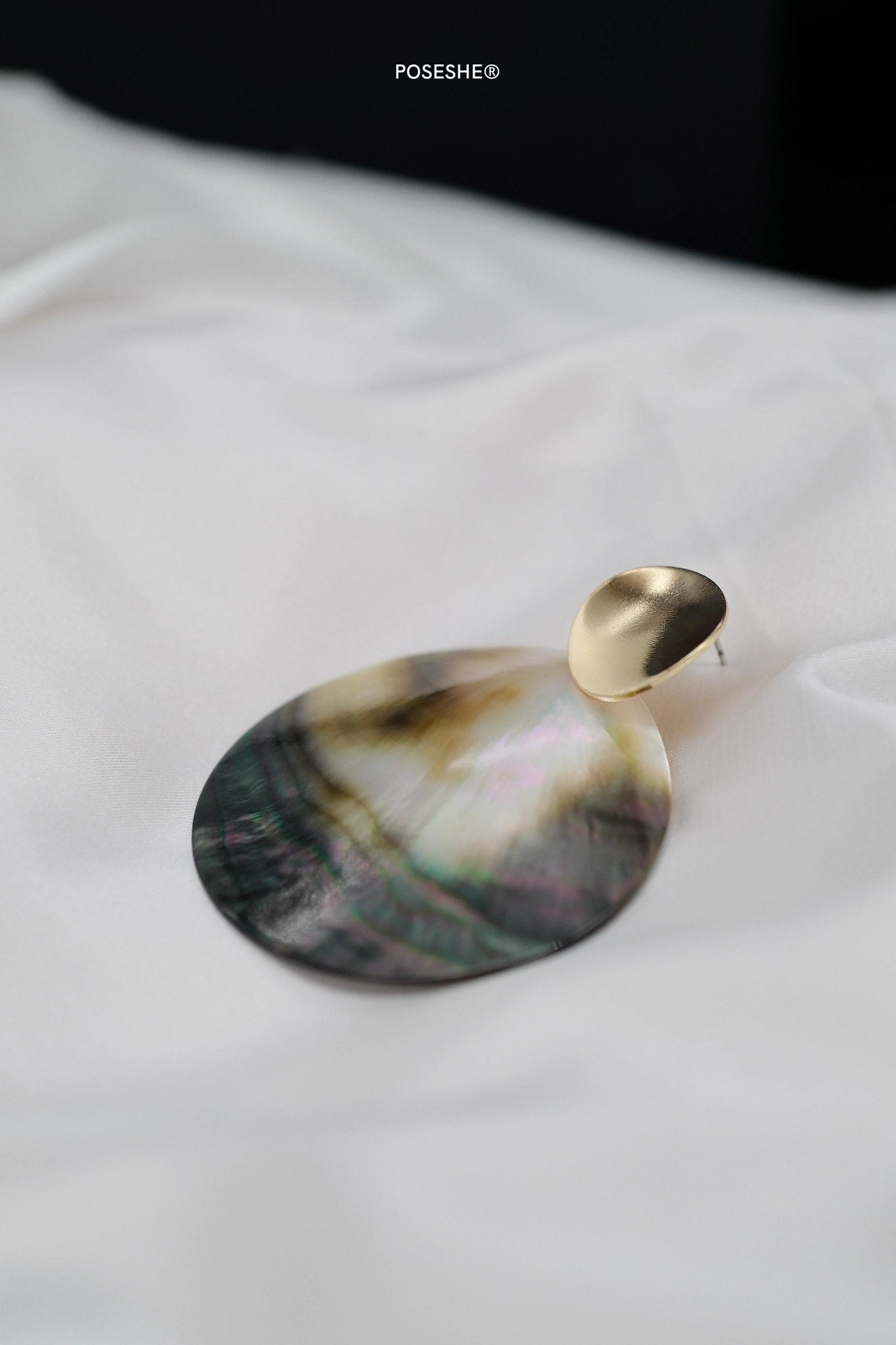 Marbling Shell Earings - POSESHE