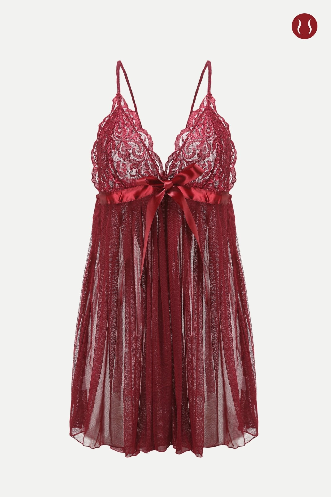 Superb Red Wine Babydoll, Kickster N.2 - POSESHE
