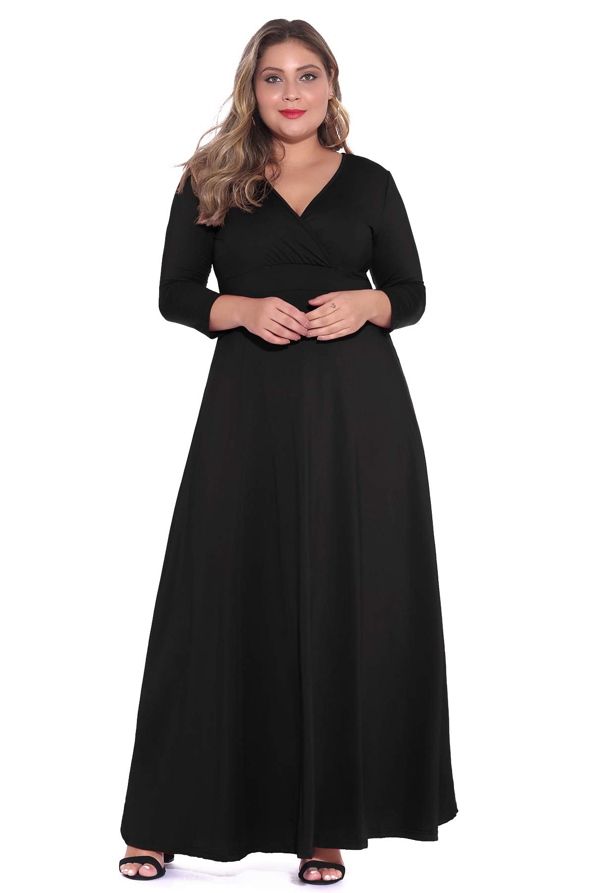 Women's Solid Autumn Warm Gowns Maxi Dress