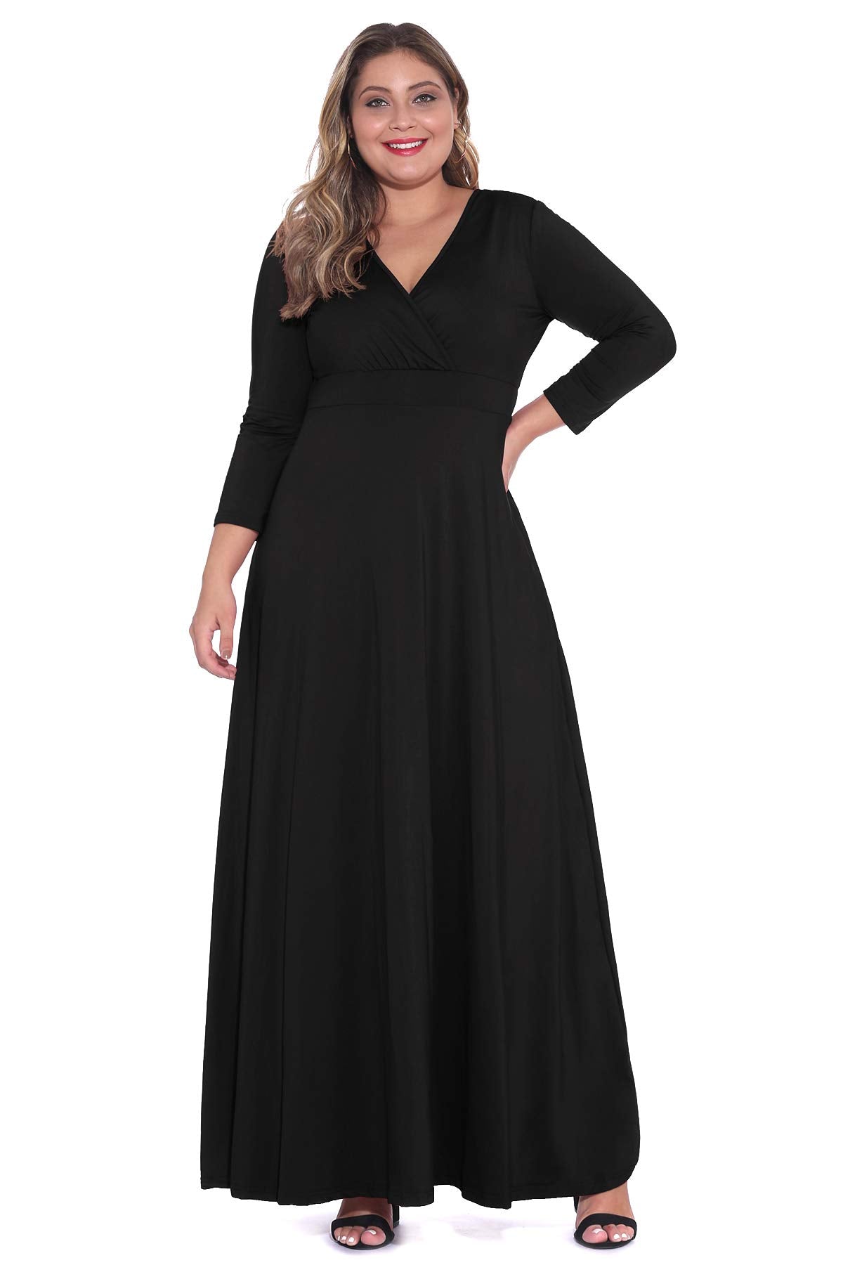 Women's Solid Autumn Warm Gowns Maxi Dress