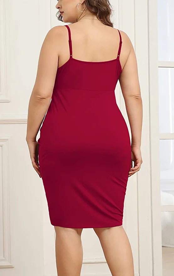 Sling Sexy Deep V Neck Body Wrap Dress - POSESHE