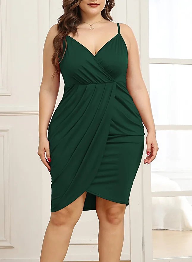 Sling Sexy Deep V Neck Body Wrap Dress - POSESHE