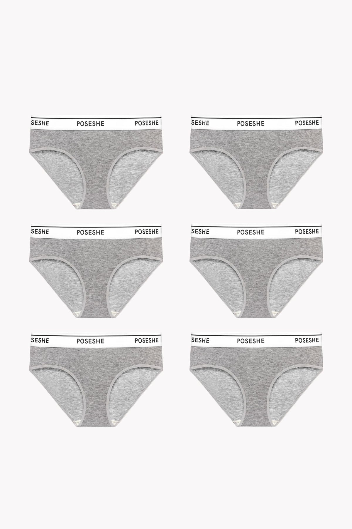POSESHE Body Liberator Women’s Bikini Underwear, 6-Pack product image