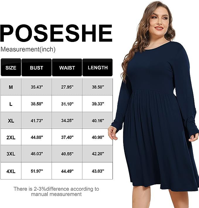 Loose Flowy Dress With Pockets - POSESHE