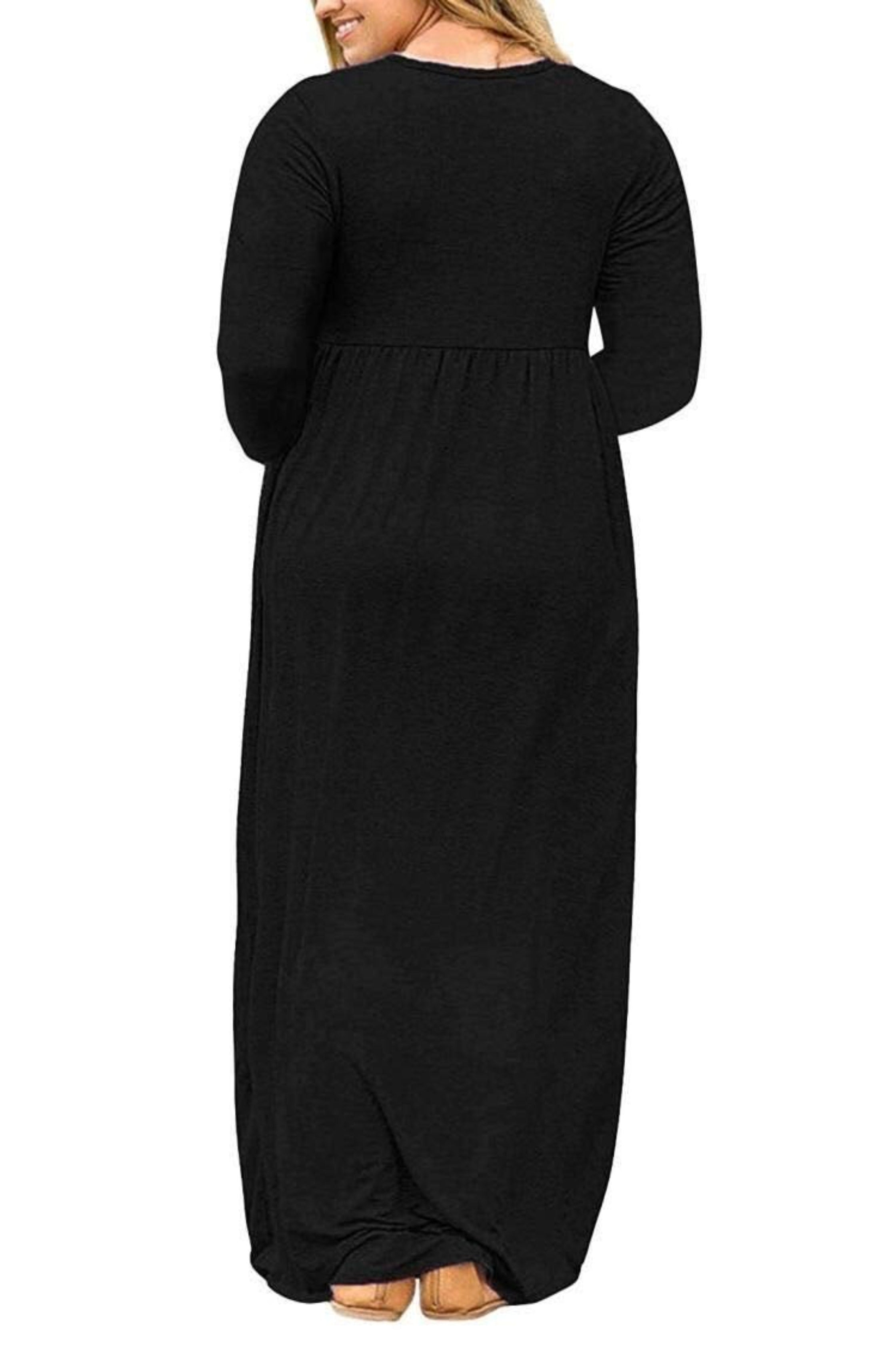 Tunic Swing Maxi Dress with Pockets - POSESHE