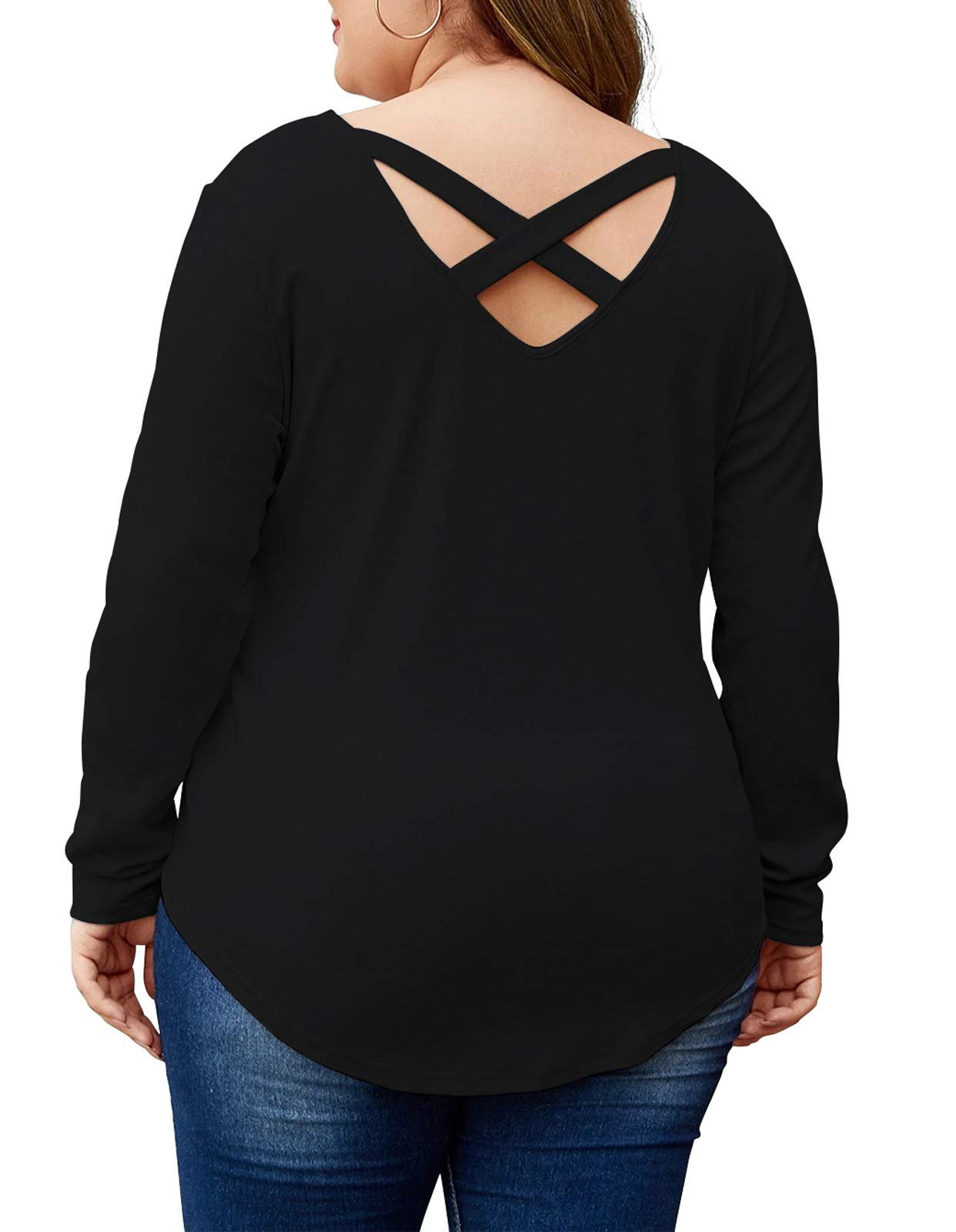 POSESHE Womens Plus Size Sh irts - POSESHE