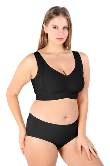 Angelina Wire-Free Seamless Bras in Regular and Plus Sizes (6-Pack