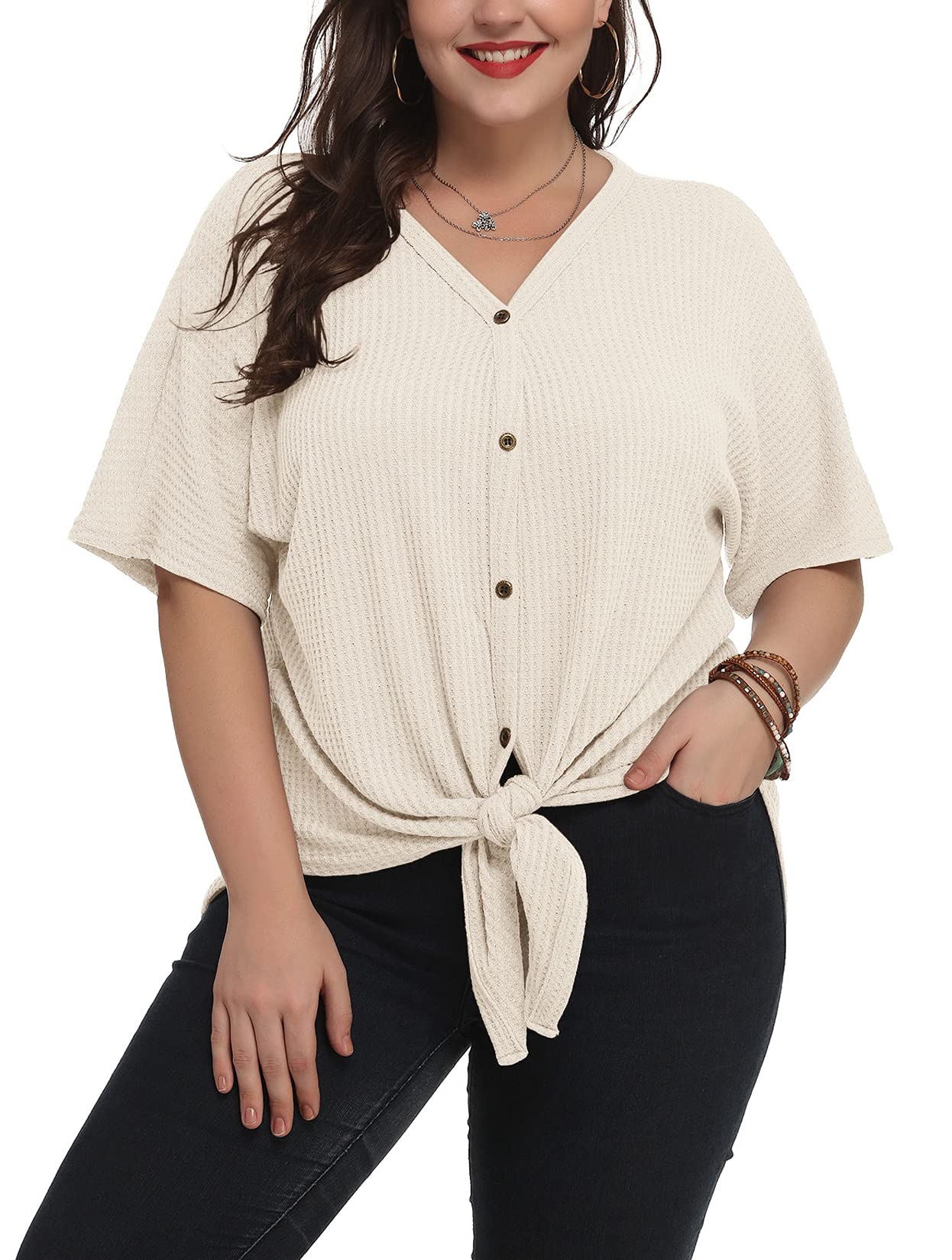 Knotted Henry, waffle knit tunic - POSESHE