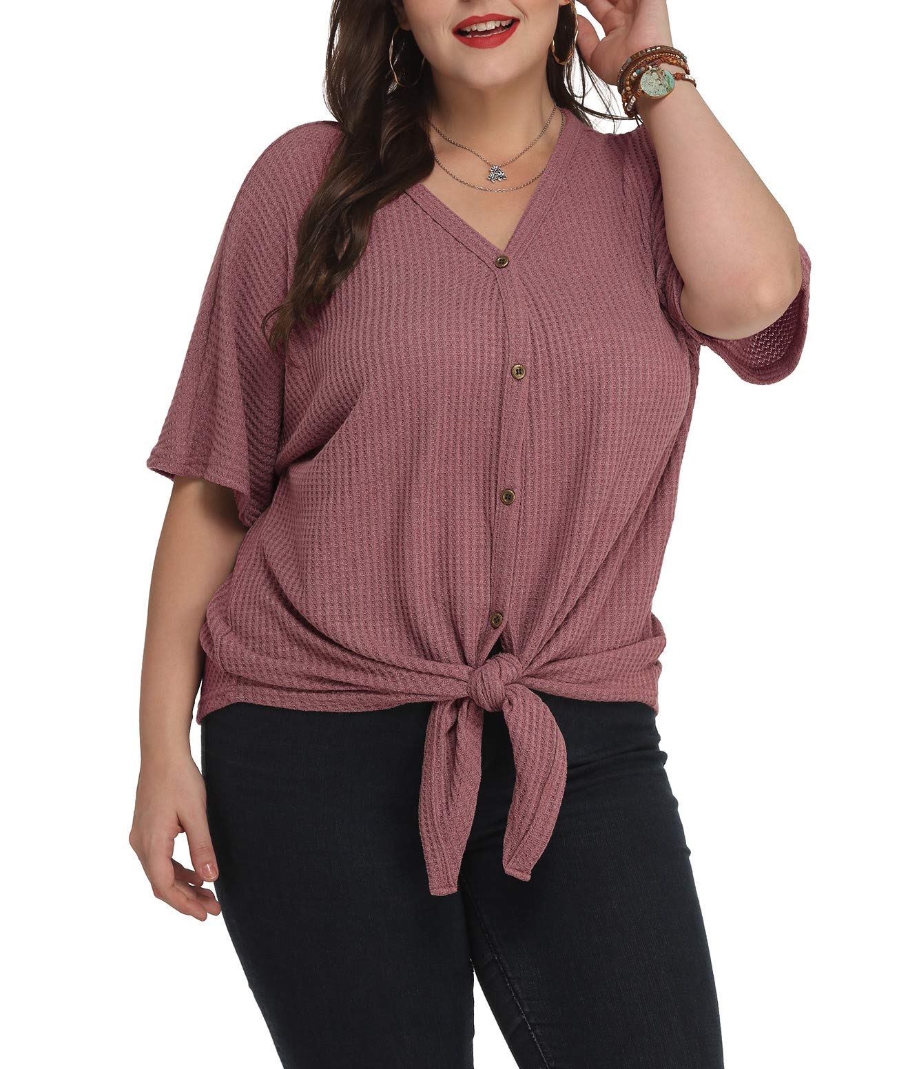 Knotted Henry, waffle knit tunic - POSESHE