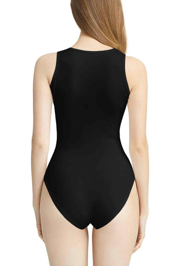 POSESHE Stylish N.6 V-Neck Plus-Size Bodysuit - Comfort & Versatility