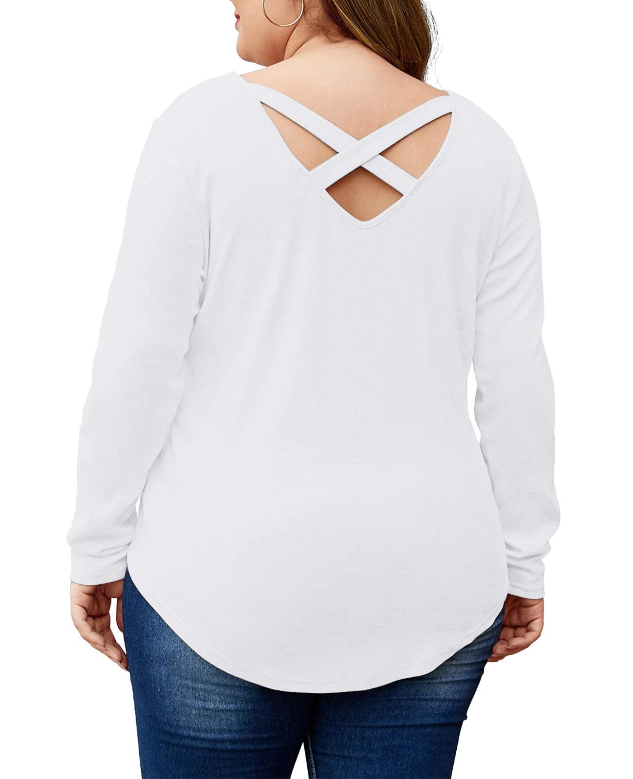 POSESHE Womens Plus Size Sh irts - POSESHE