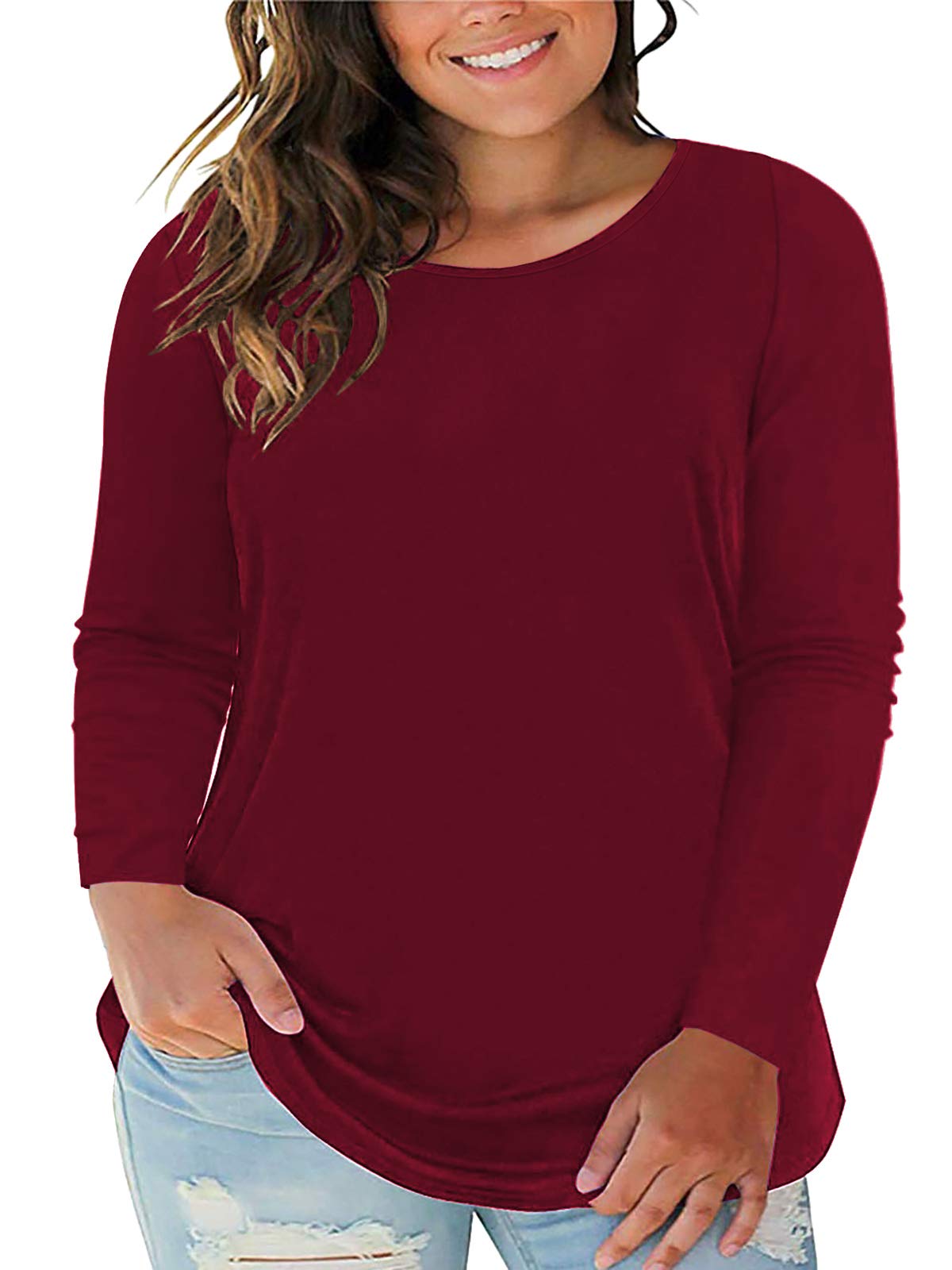 POSESHE Womens Plus Size Sh irts - POSESHE