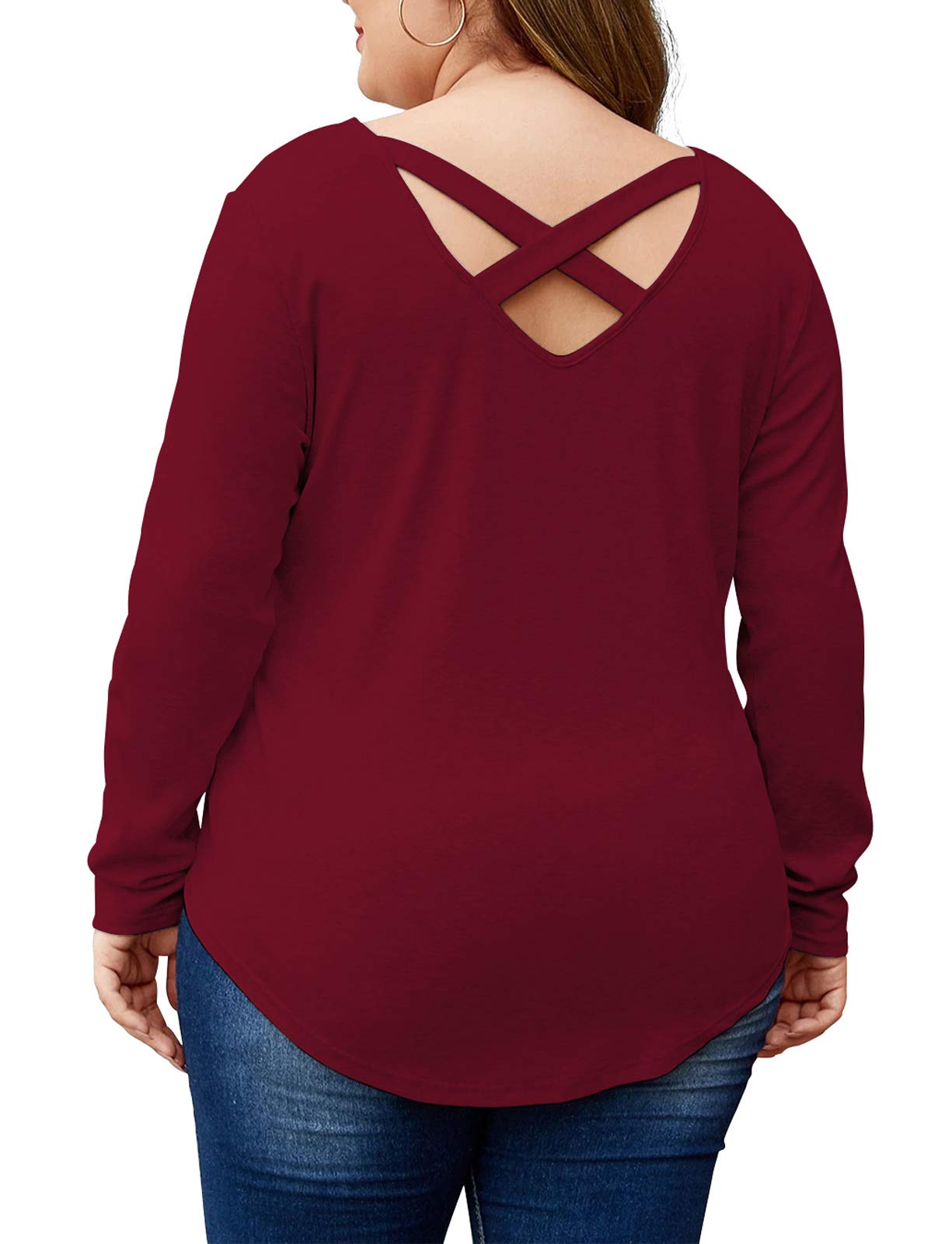 POSESHE Womens Plus Size Sh irts - POSESHE