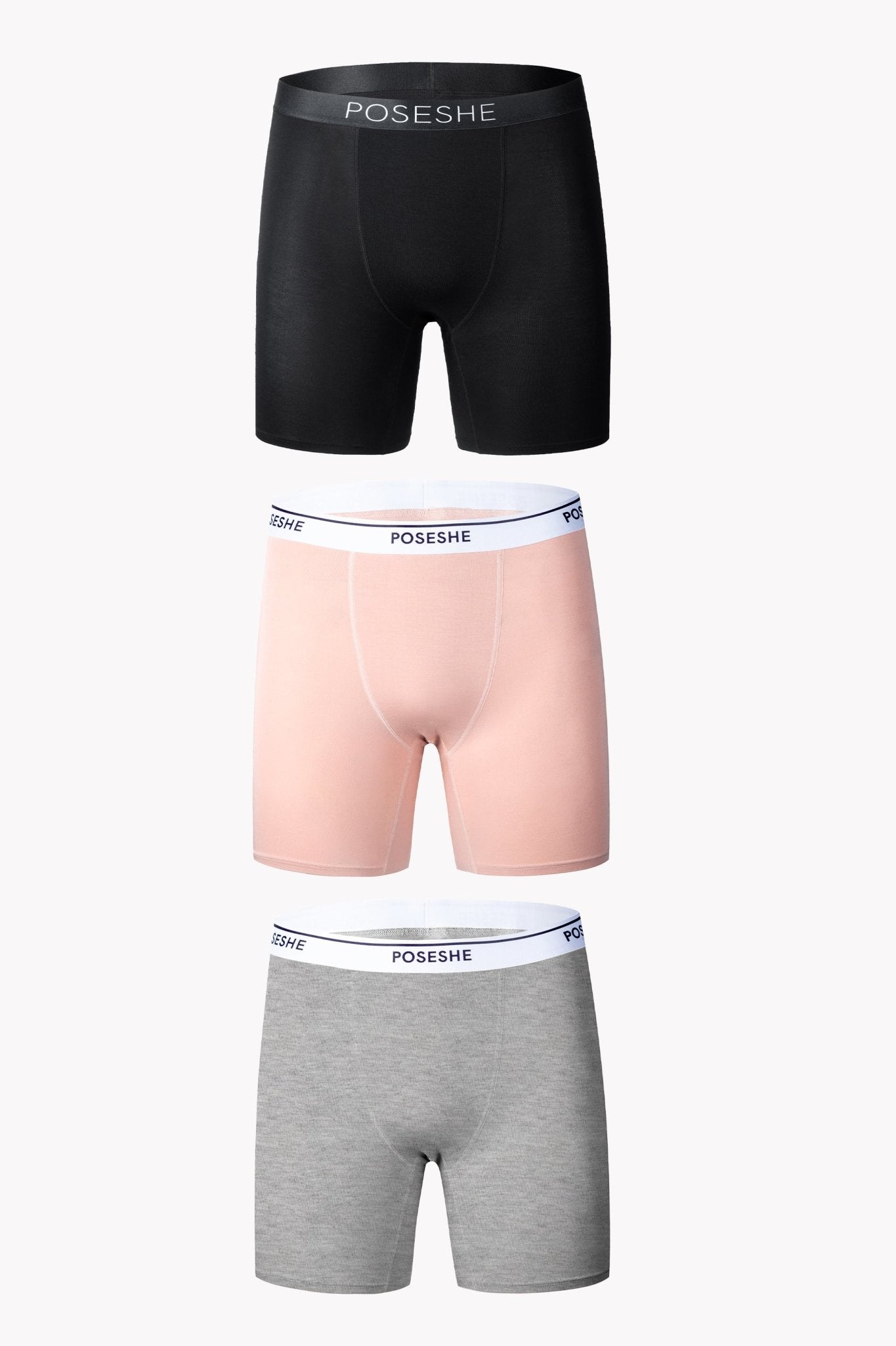 Body Liberator High-Waisted Boxer Briefs (Period Friendly) 3 Pack - POSESHE