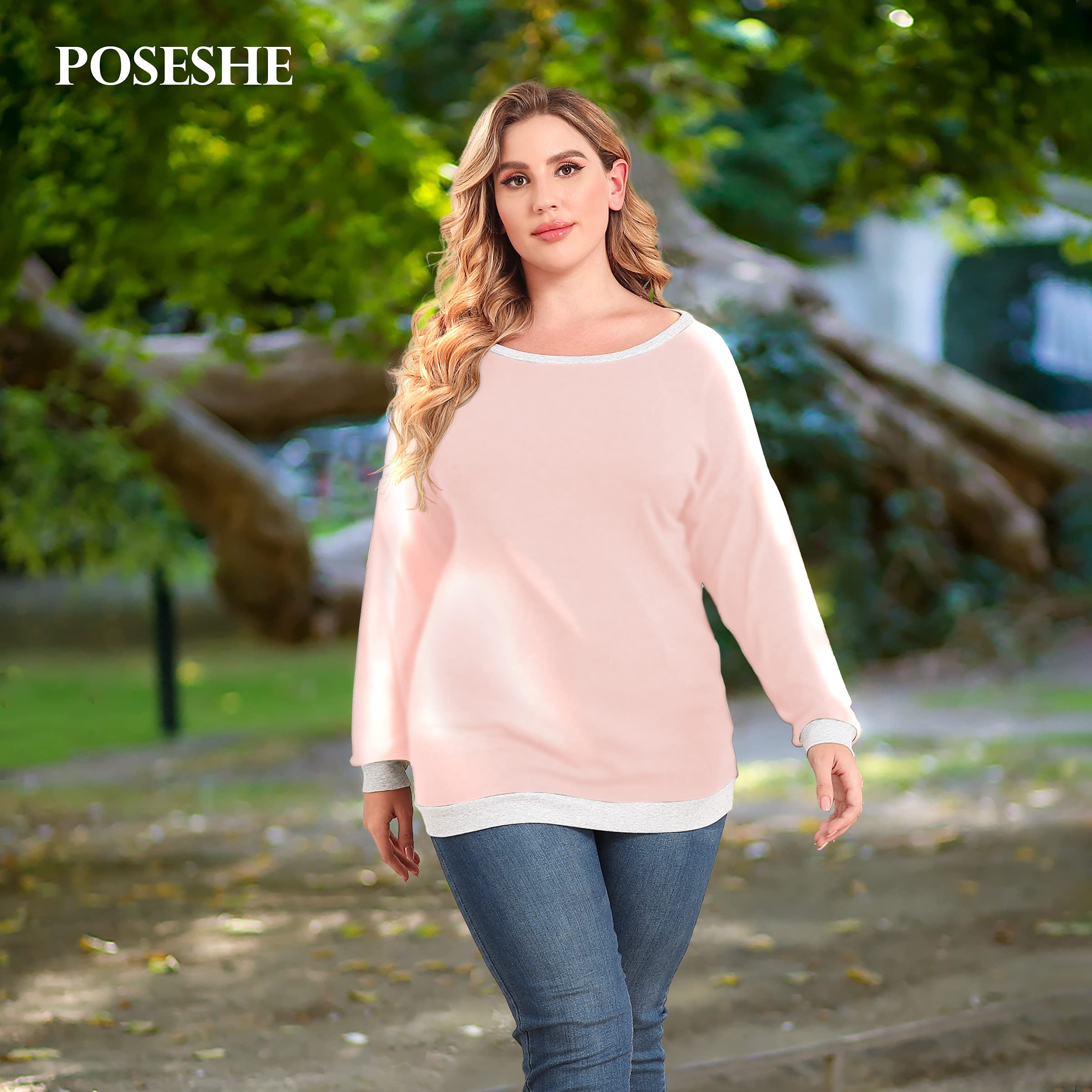 POSESHE Women's Plus Size Tunic Tops - POSESHE