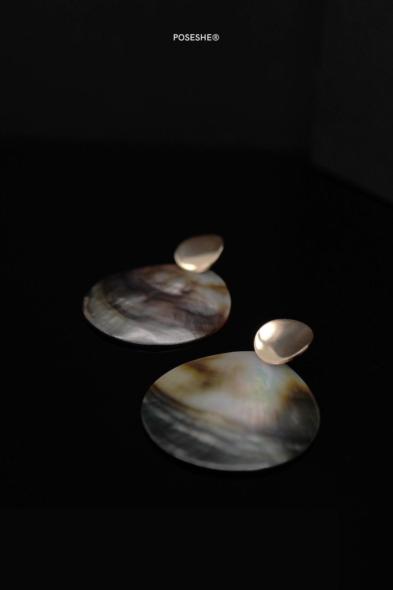 Marbling Shell Earings - POSESHE