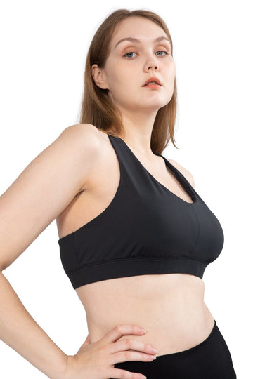 The POSESHE Plus Size No-Wire Sport Bra is connected to your practice and  to your body