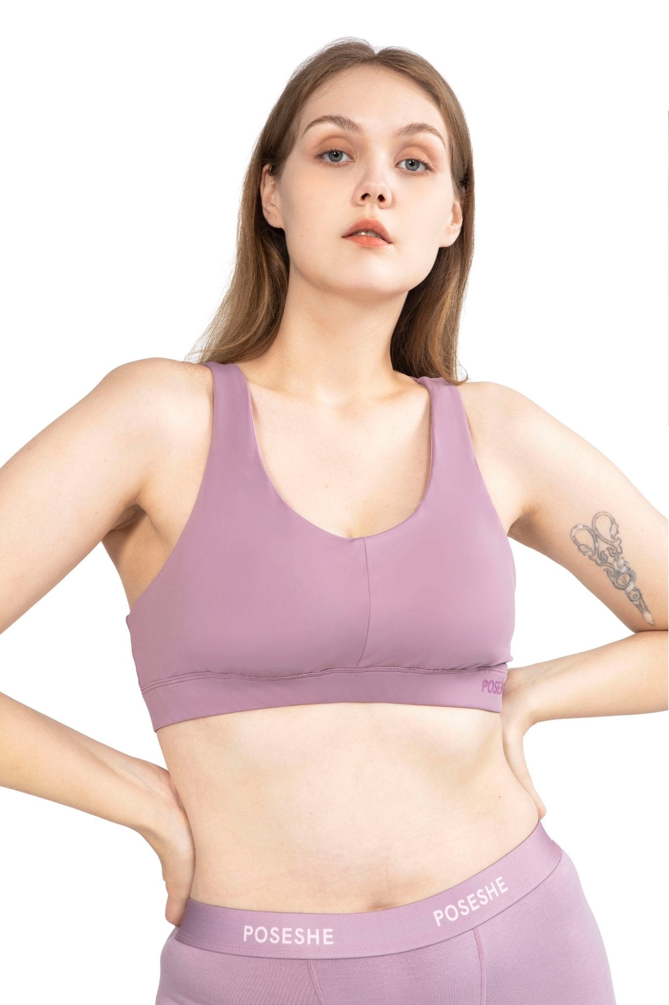 Violet X-Back Support Sports Bra - POSESHE