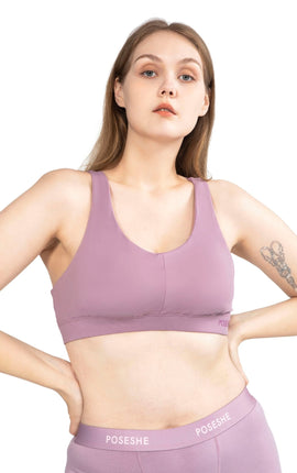 Violet X-Back Support Sports Bra
