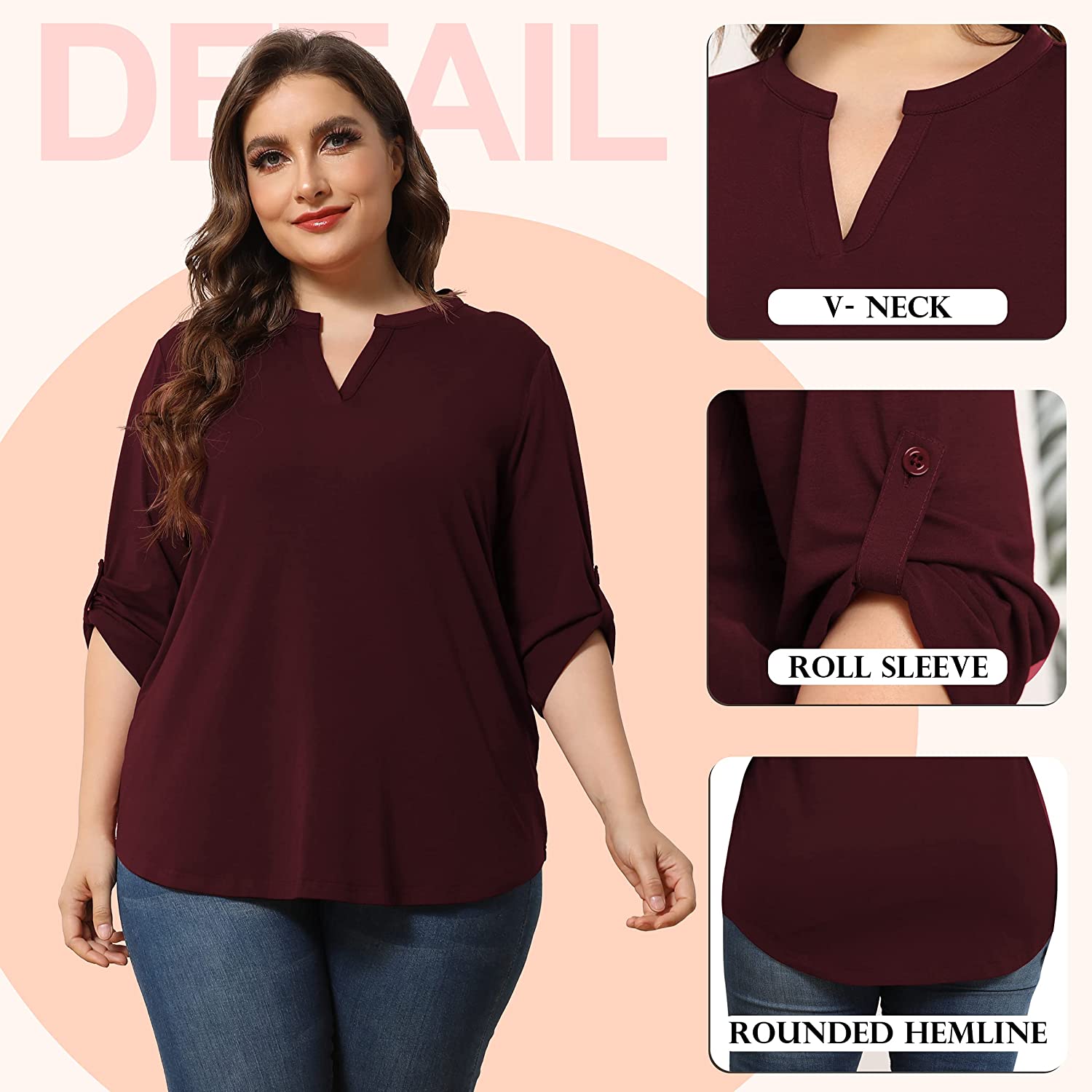 Women's Plus Size Tunic Tops